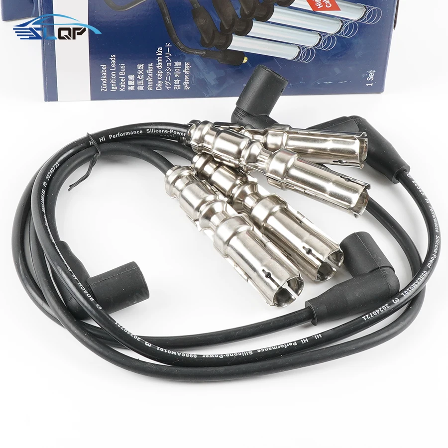 06A905409P Ignition Cable Set Lead Ignition Coil High Voltage Package for Caddy Golf R32 Beetle Bora Jetta Passat Polo Sharon