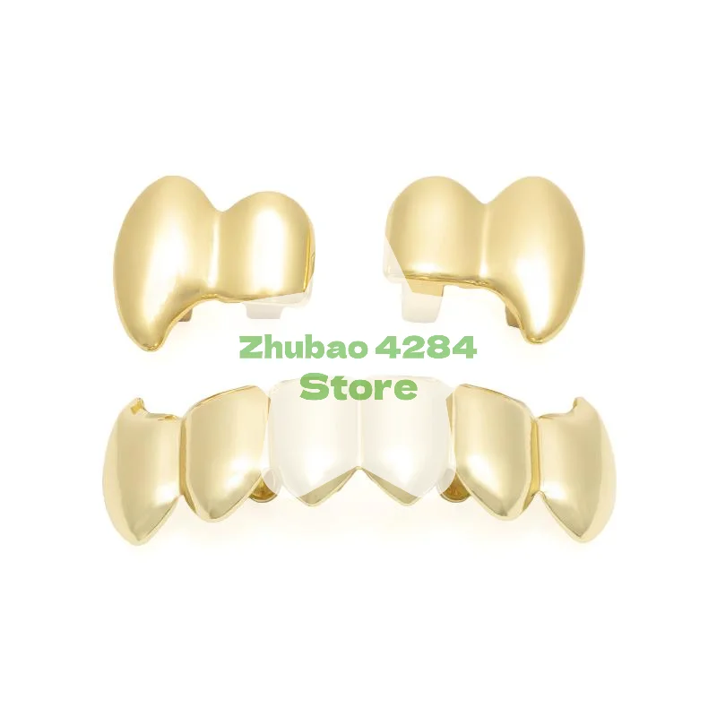 للجنسين الشرير الهيب هوب لامعة مزدوجة فانغ مصاص دماء Grillz قبعات الأسنان القابلة للإزالة هالوين تأثيري مجوهرات للجسم هدية المتحمسين.