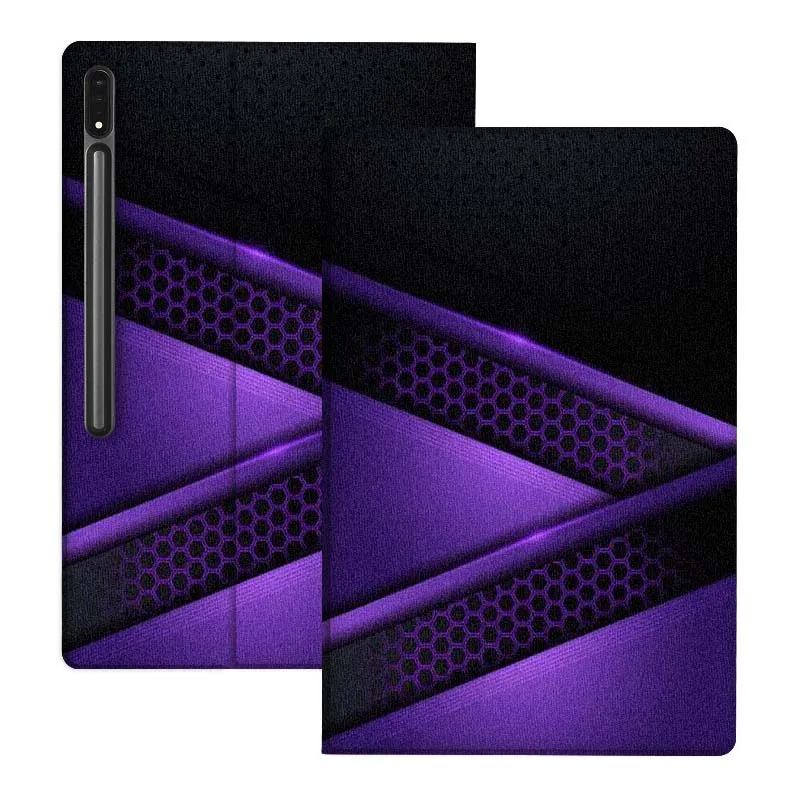 

Cool Purple Chevron Pattern Gift For Samsung Galaxy Tab S10 S9 S8 S7 FE Lite Soft Flexible Support Tablet Case