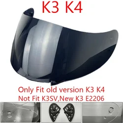 Visera Casco Moto 헬멧 페이스 쉴드 바이저, AGV K3 헬멧 바이저, UV 컷 캡, 신제품 k3 및 k3sv 용