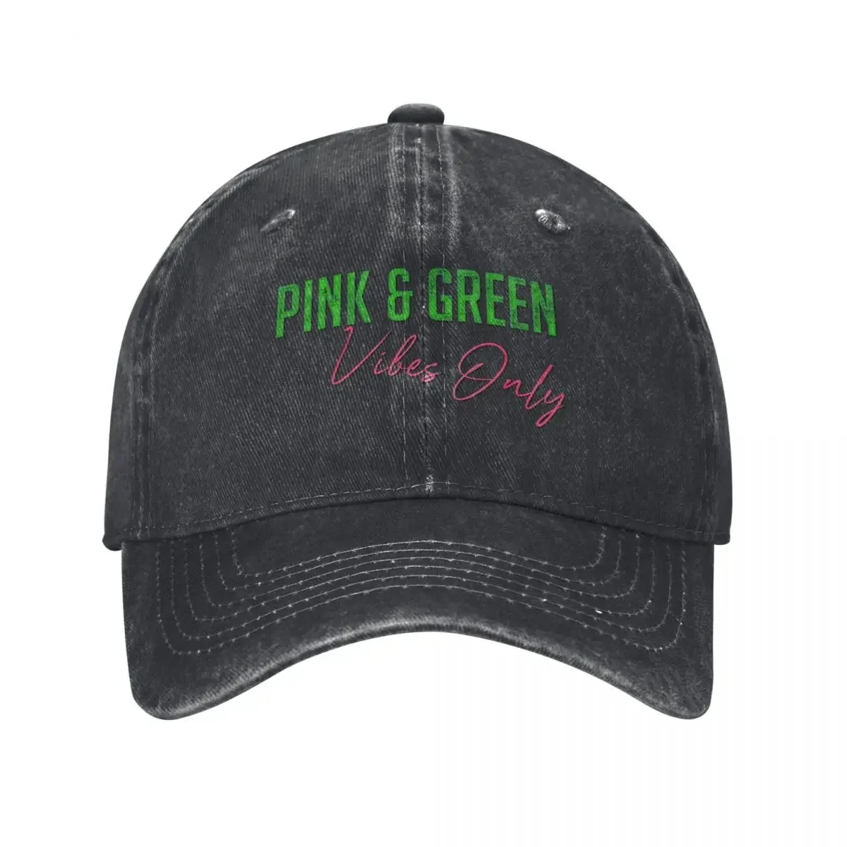 Pink and Green aka Vibes Only Baseball Cap Military Tactical Cap Streetwear Women's Beach Visor Men's