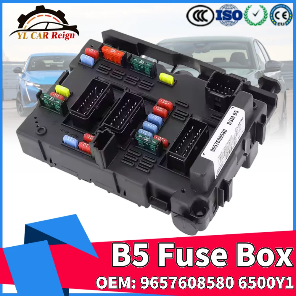 For Citroen C3 C5 C8 Peugeot 206 Cabrio 307 Cabrio 406 Brand New Fuse Box Assembly Relay BSM B5=B4=B3 9657608580 6500Y1