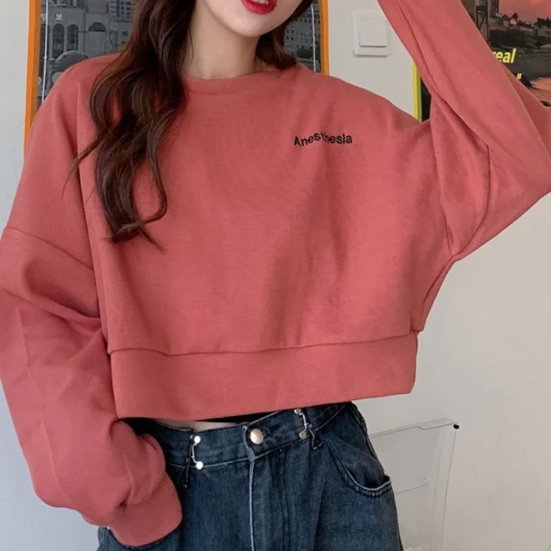 

AYUNSUE Casual Sweatshirts Women Oversized Fashion 2021 Woman Pullover Streetwear Long Sleeve Autumn Winter Sweatshirt Top Gm924