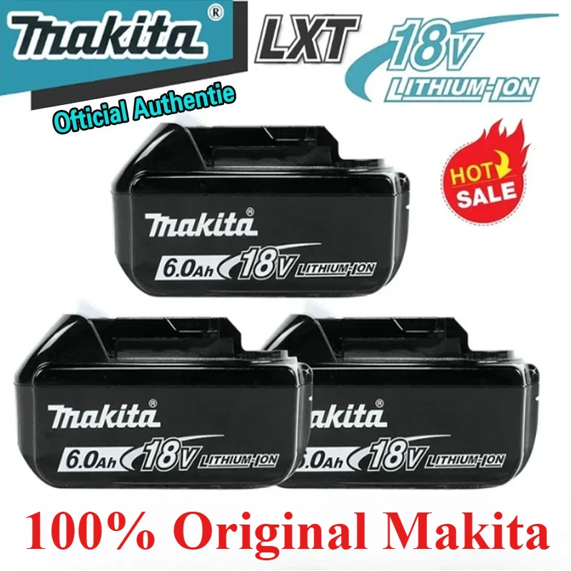 

100% original Makita 18V 6.0Ah Rechargeable Battery ,For Makita LXT400 BL1830B BL1840 BL1840B BL1850 BL1850B Power Tools Battery