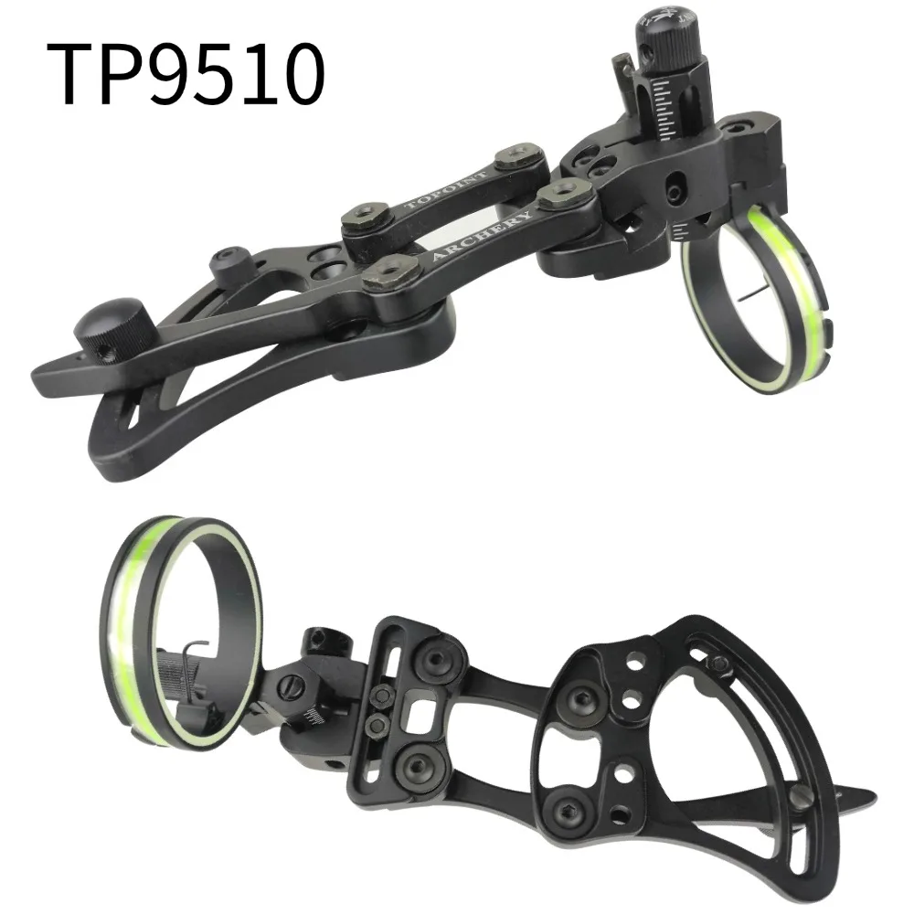 

1pc Archery Compound Bow Sight Aiming Tool CNC Aluminum Alloy Bow Sight Fine-Tuning with 0.019inch Optical Fiber Archery Acc