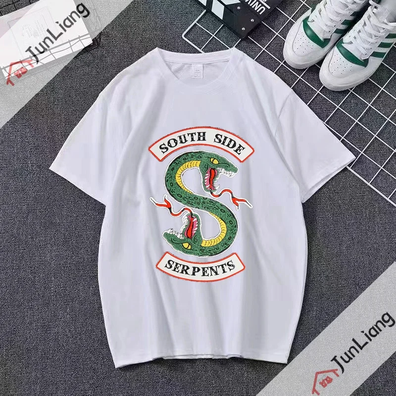 Riverdale Southside Serpents Harajuku T Shirt South Side Serpents Snake Graphic 90s Unisex Top Tees