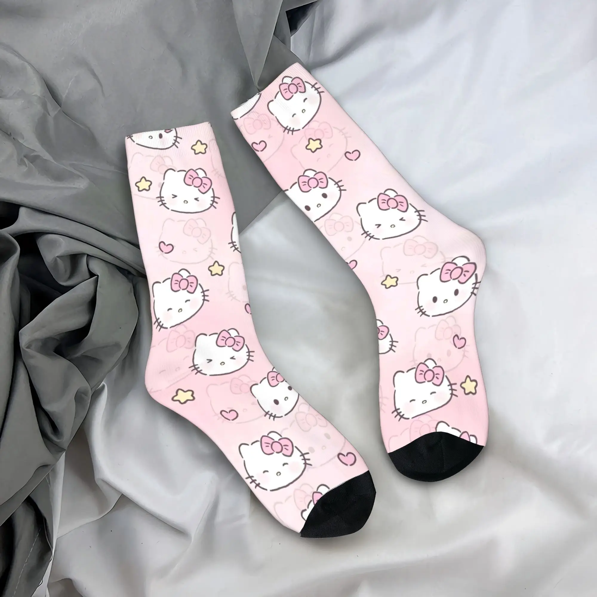 

Autumn Winter Casual Unisex Cute Hello Kitty Socks Cartoon Non-slip Crew Socks