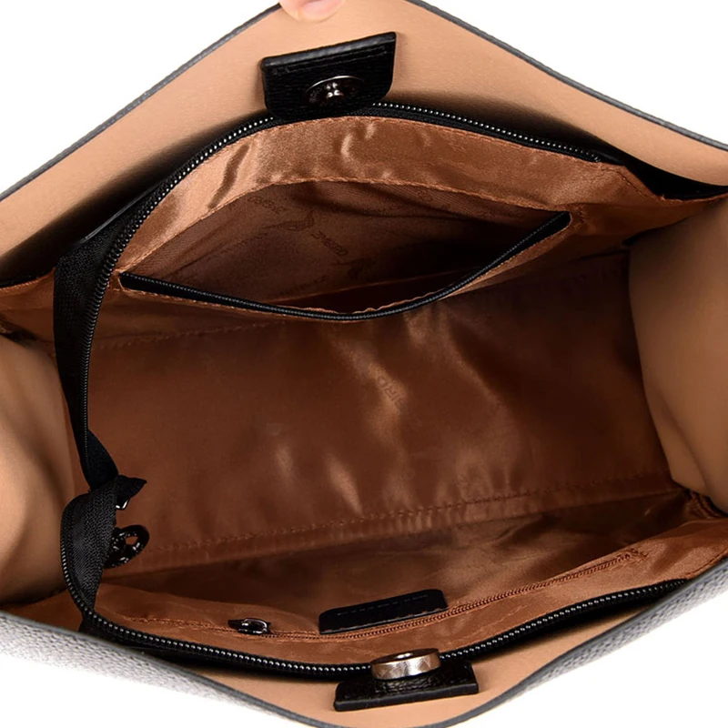 Bolso sencillo de gran capacidad para mujer, bolsa de hombro de cuero suave, de diseñador de lujo, informal, 2024