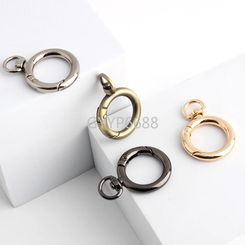 10-50-100buah 4 Warna 41X19Mm 3/4 "Gesper Dompet Logam Gantungan Kunci Dapat Dibuka untuk Tali Tas Tangan Aksesori Gesper Anjing