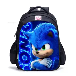 Mochilas Sonic Racing Cartoon para crianças, bolsa impermeável, mochila infantil diária, meninas e meninos, nova