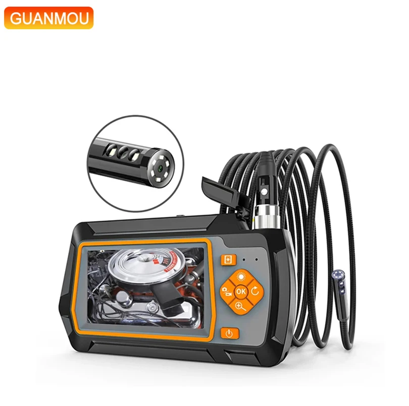 Sewer Inspection Camera 1080P 4.3 INCH Dual Lens Endoscope Camera with Light 5.5 mm Scope Camera for Wall Drain Pipe Automotive