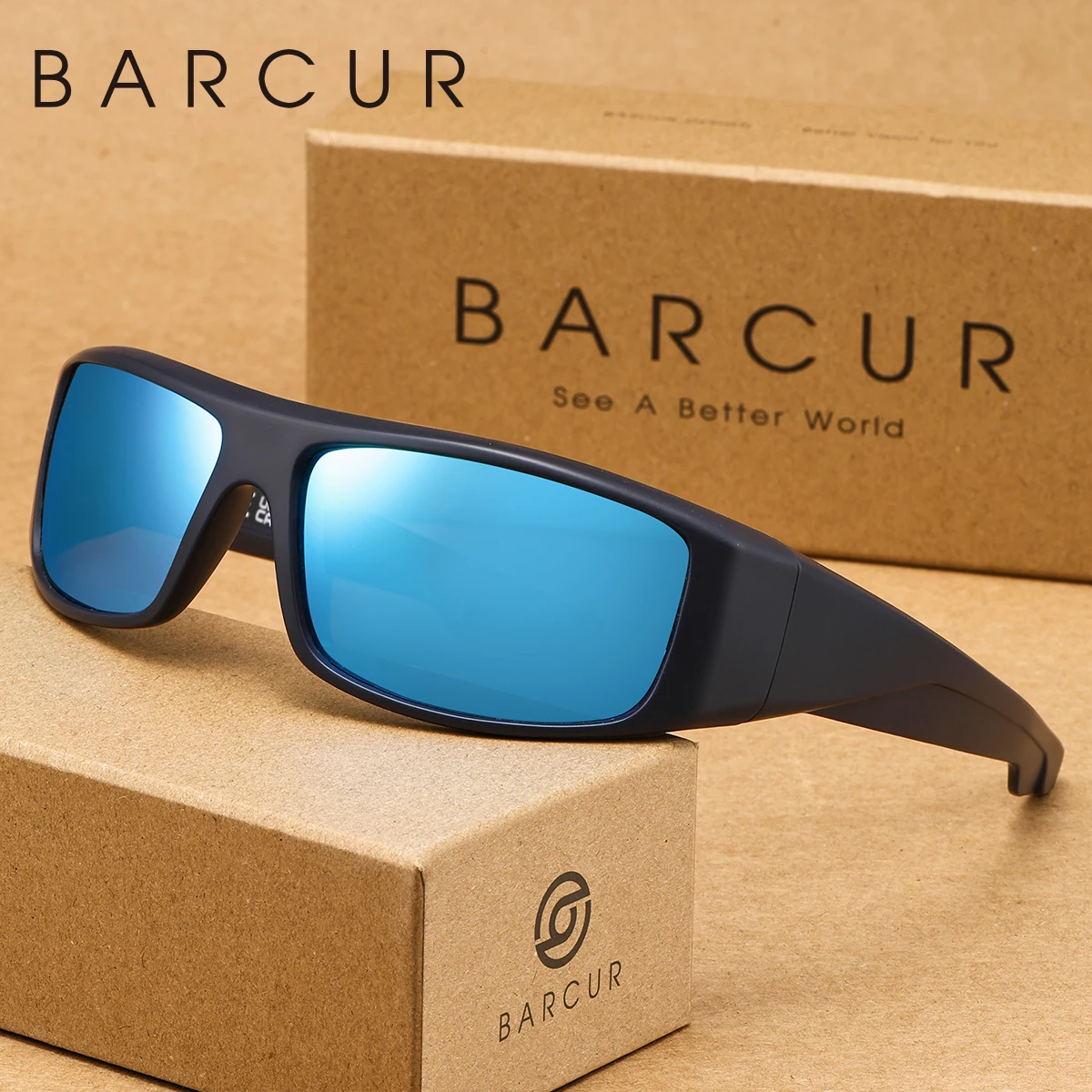 

Простые и удобные солнцезащитные очки BARCUR в стиле верховой езды, модная и универсальная брендовая упаковка для пеших прогулок с УФ-излучением