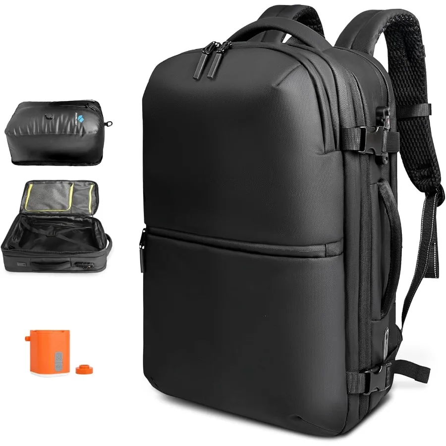 حقيبة ظهر للسفر مضغوطة للتنقل قابلة للإزالة من Zurlig مع حقيبة توفير مساحة قابلة للفصل ومضخة TSA-friendly Carry-On Vacuum Casu #1