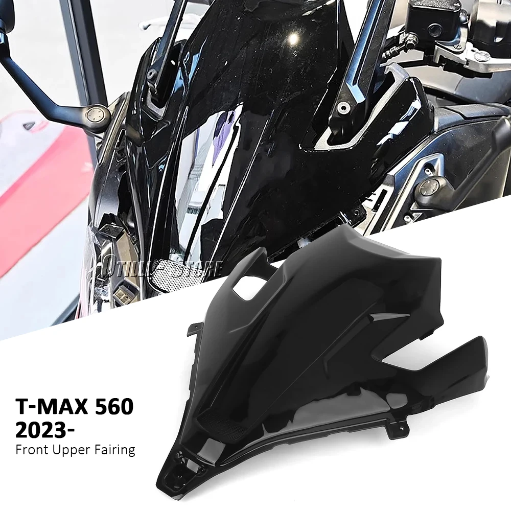 

Motorcycle New Glossy Black Front Upper Fairing Nose Cover Cowl Panel For Yamaha T-Max 560 T-MAX560 T-MAX 560 TMAX560 2023 2024