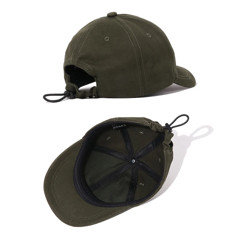 Sombrero Retro coreano para el sol de verano, gorra con visera, viseras vaqueras a la moda, sombrero de pico de pato, gorra negra de ala ancha con cordón ajustable para Unisex