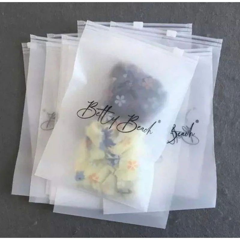 Customized product、Custom Clothing Plastic Packaging Zipper Bag Matt Frosted Ziplock Bags With Logo