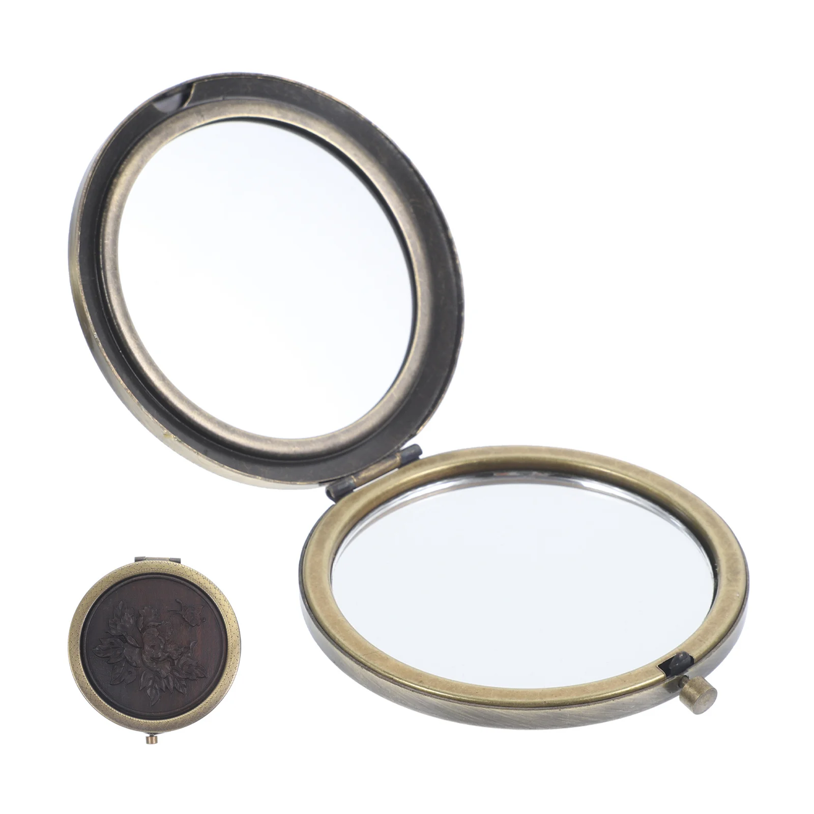 

Vintage Portable Dual-Sided Makeup Mirror Compact Folding Small Mirror for Women Travel Girl Makeup Tool