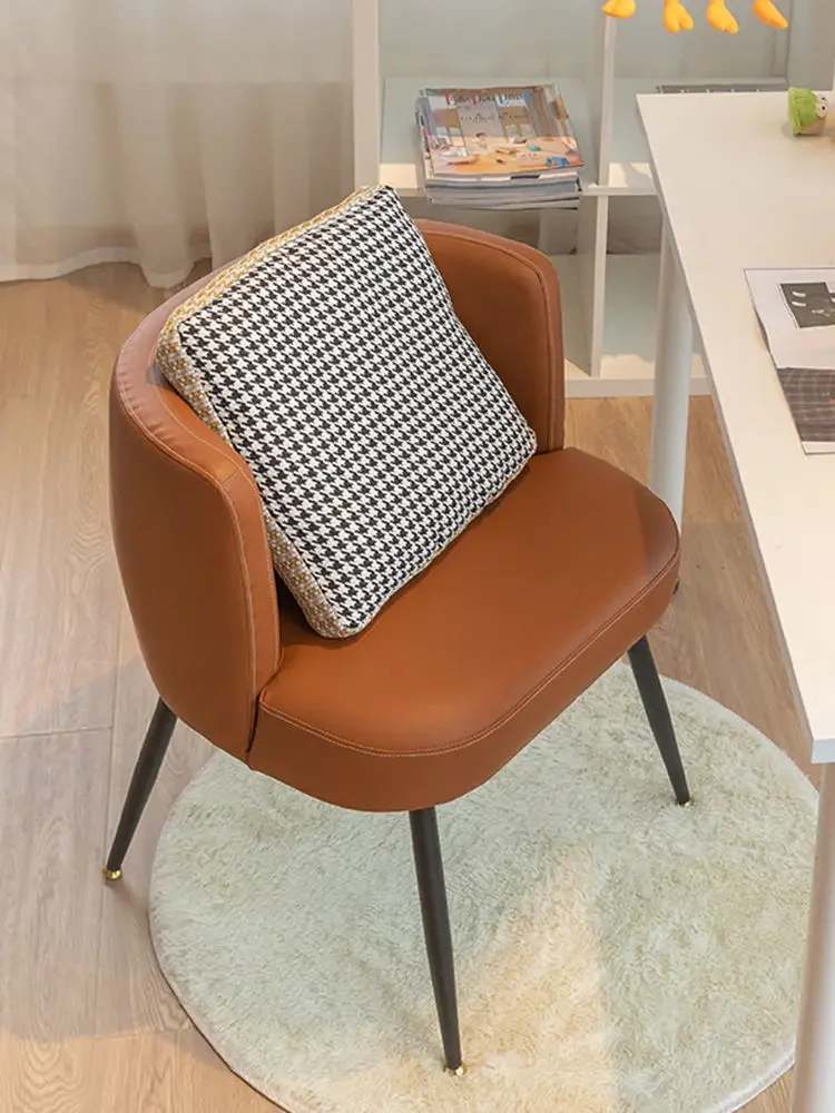 

Computer Chair Comfortable Living Room Chairs Single Person Sofa Office Backrest Study Chair Dormitory Anti-scratch PU Leather