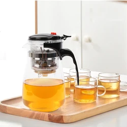 Heat Resistant Glass Teapot Puer Kettle Tea Infuser Chinese Kung Fu Teawear Set High Borosilicate Thickening Heatable Pot