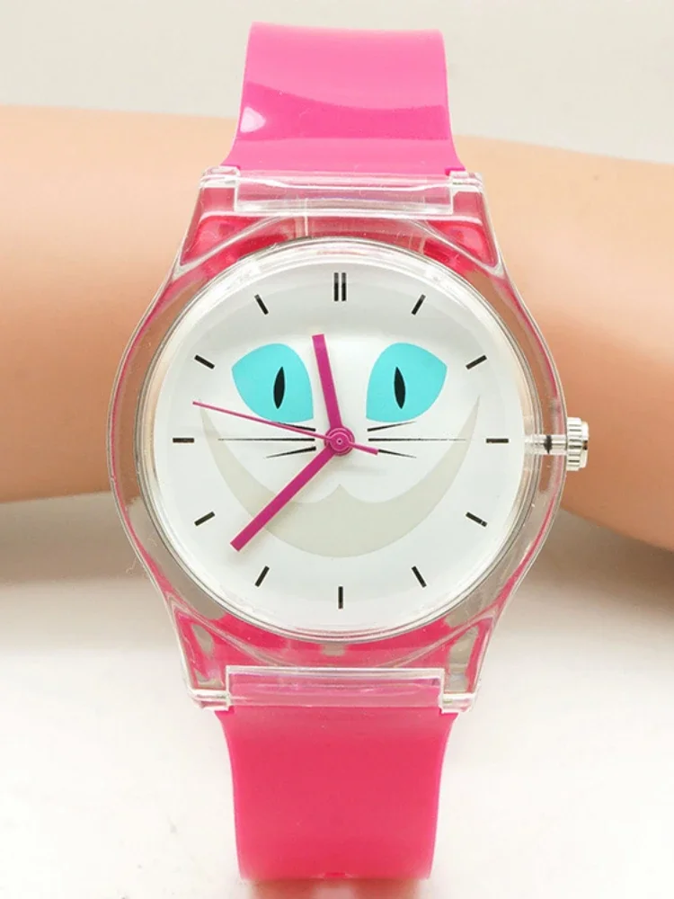 Montre-bracelet étanche en Silicone pour enfants, chat mignon, papillon, marque, Quartz, mode décontractée