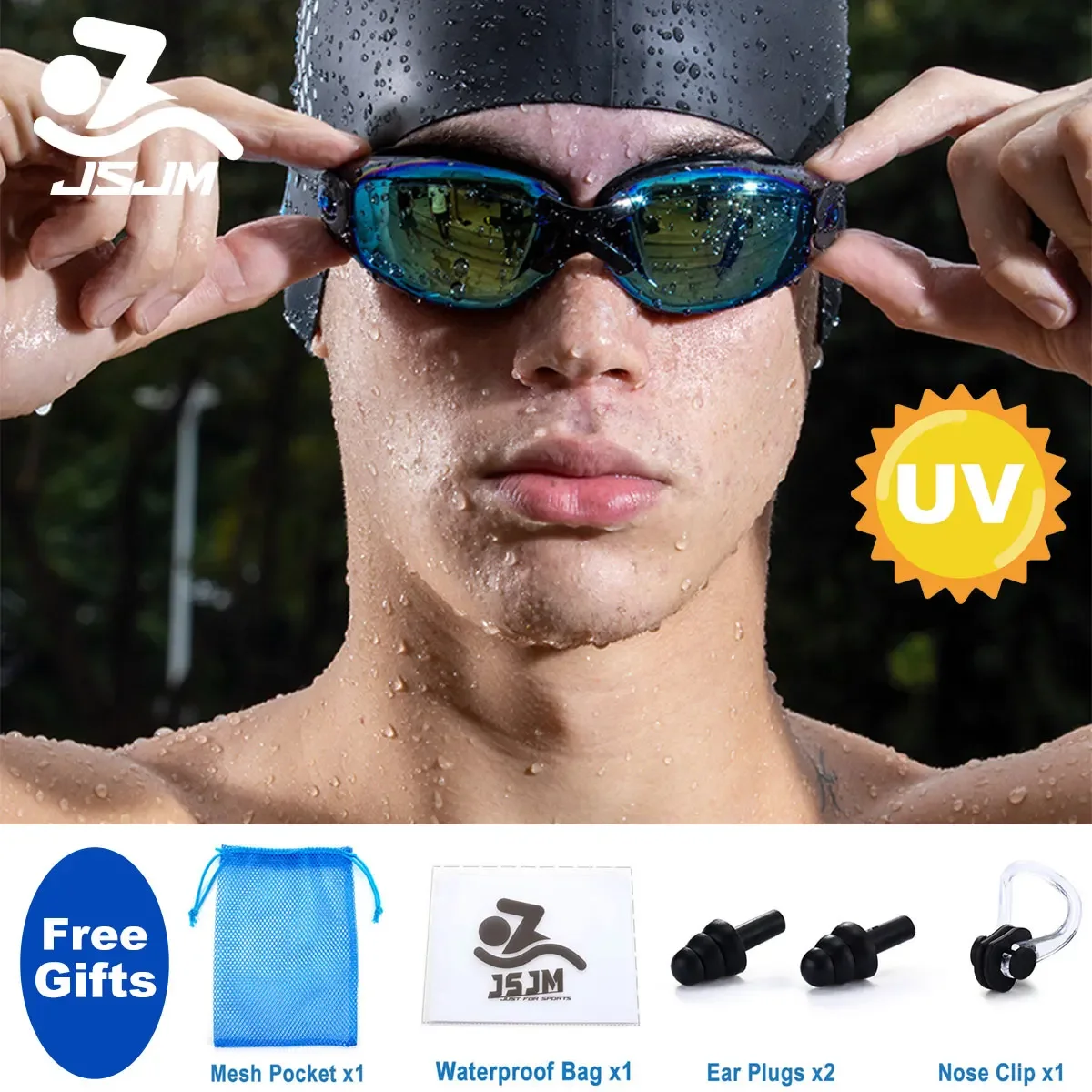 Professional Waterproof Plating Swim Goggles Anti-fog Anti-UV Men Women Eyewear