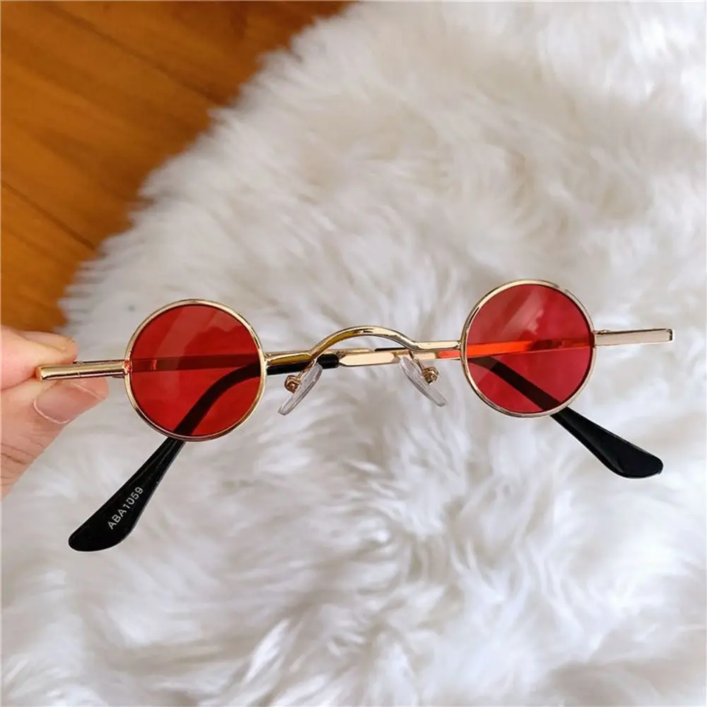 Ins Fashion Metal Frame Small Round Sunglasses Candy Color UV400 Punk Sun Glasses Eyewear Cycling/Driving/Fishing