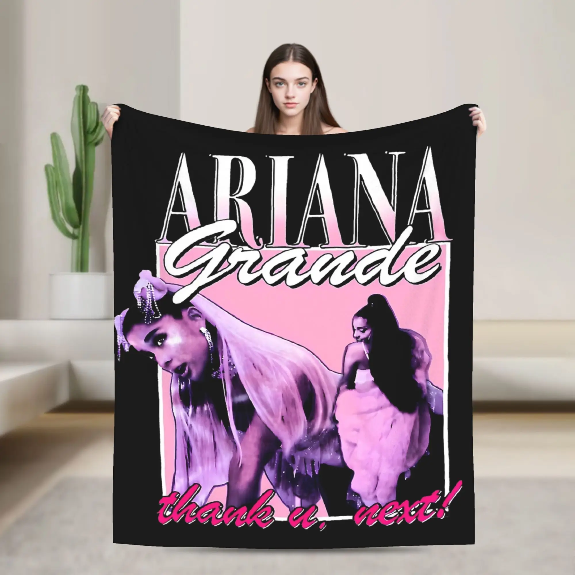 

Ariana My Everything Blanket Cover Grande Tour Plush Throw Blanket Summer Air Conditioning Portable Ultra-Soft Warm Bedspreads,