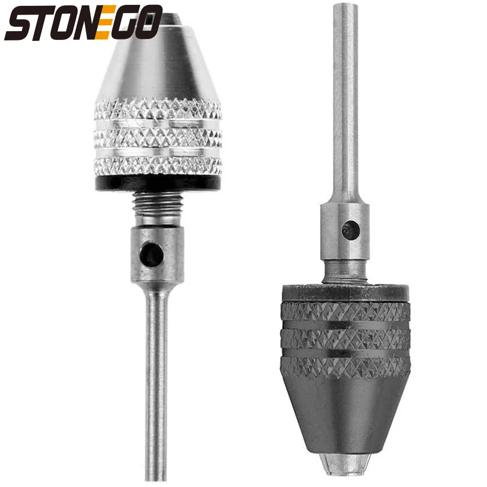 STONEGO 1PC uchwyt wiertarski Keyless 0.3-3.4mm Adapter wiertarka konwerter uchwyt wiertarski 2.35mm/3.0mm chwyt okrągły