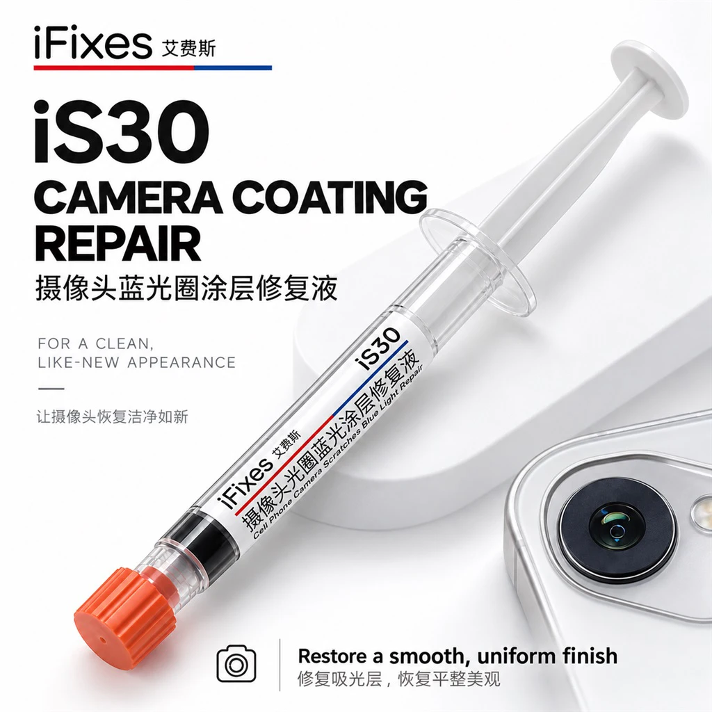 iFixes iS30 Coating Repair Liquid targets Blue-Ring Scratches. Mix 1:3 with Water for Precise and Neat Surface Restoration