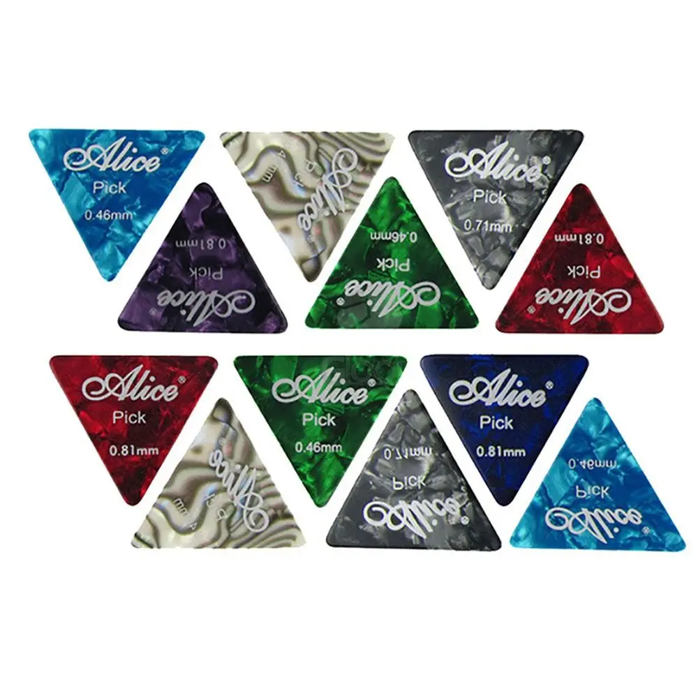 12Pcs High-quality Celluloid Guitar Picks Professional Mixed Thickness Guitar Plectrum Guitar Accessories Guitar Mediator