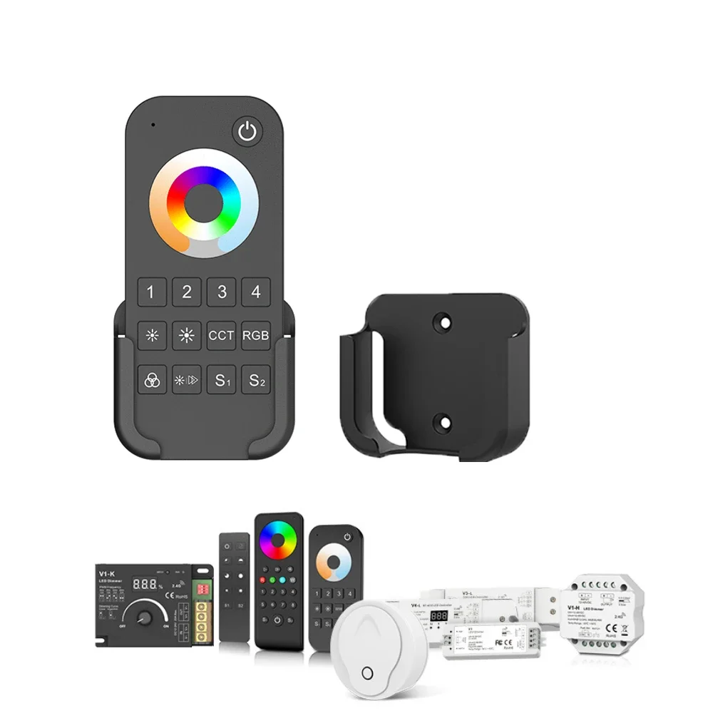 RT10 4 Zone 3In1 RF(2.4GHz) Dimming Touch Wheel RF Remote Controller For RGB/RGBWRGBCCT/RGBCW LED strip or Module LED controller