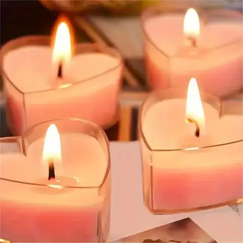 9 pezzi di candele da tè profumate a forma di cuore Set di forniture per matrimoni Decorazioni romantiche Candela d'amore creativa Proposte di matrimonio Regalo di compleanno
