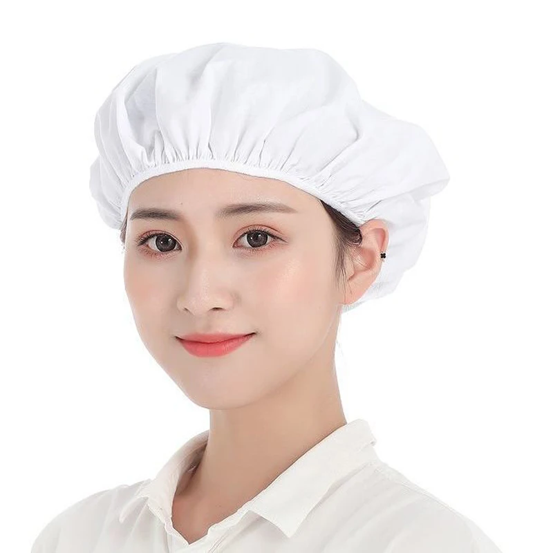 Cook Hat and Restaurant Kitchen Hats for Women Workshop Textile Factory Dust Cap Food Electronics Worker Working Mesh Caps