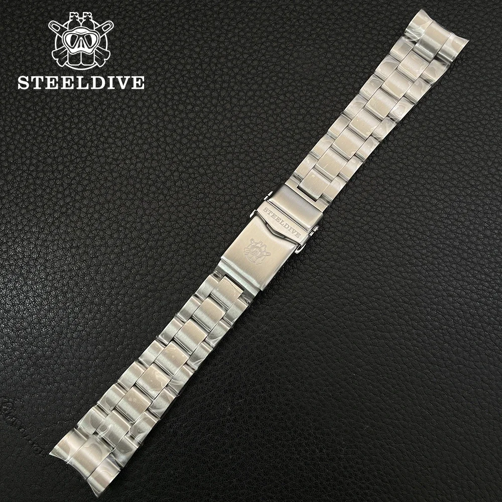 

STEELDIVE SD1964 New Special Strap Watch Chain 22*18MM Width SD1964GD Stainless Steel Strap With Solid Clasp