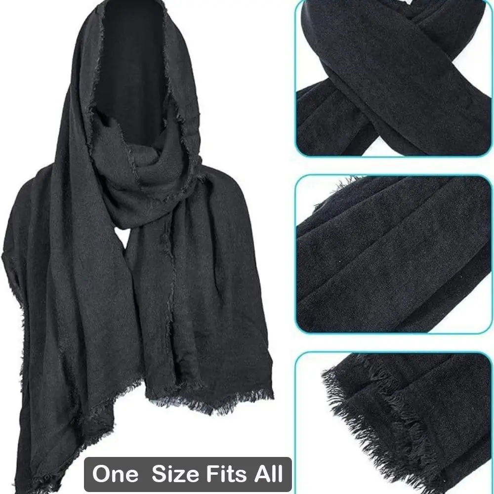 Cosplay Men\'s Medieval Pirate Retro Hood Scarf Black/Brown Wrap Cloak Vintage Halloween Masquerade Costume Shoulder Cowl