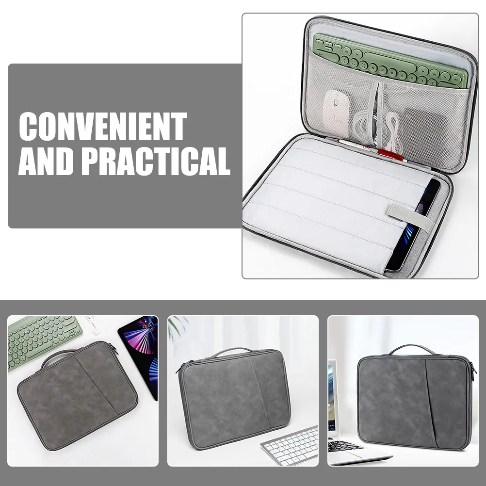 Portable Laptop Storage Bag Tablet Cases Laptop Sleeve PU Resin Material Lightweight Shoulder Carry 13-15 Inch
