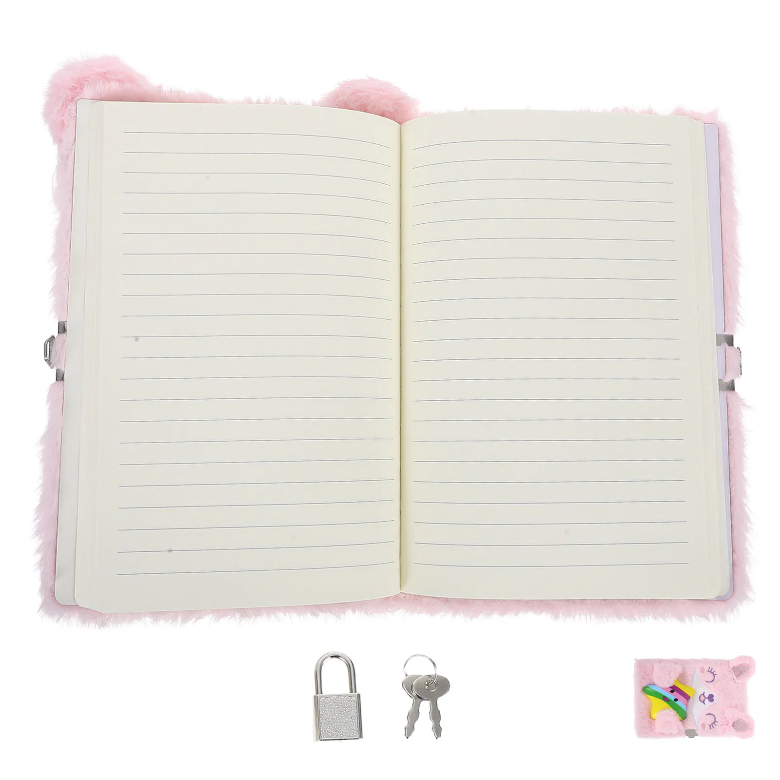 Lockable Cartoon Notebook for and Soft-Touch Cover Writing Journal Ideal for School Travel Daily Notes Compact Design