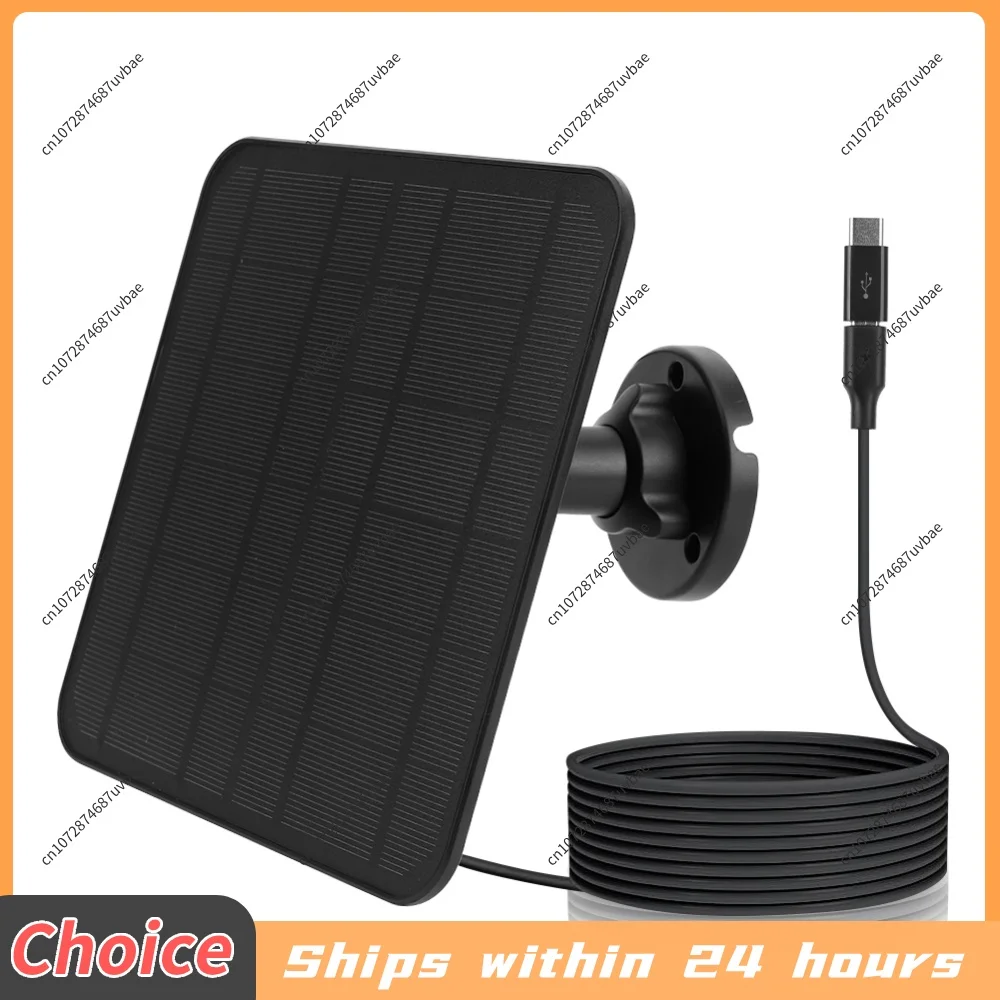 5V 6W Solar Panel IP65 Waterproof Solar Panel Charger 360°Adjustable Mounting 9.2 Ft Charging Cable for Eufycam 3/3C/2/2C/2 Pro