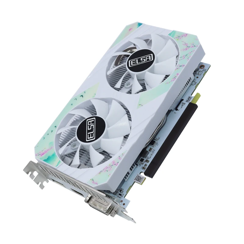 ELSA AMD RX 580 kartu grafis GDDR5, kartu Video Gaming GPU RX580 256Bit 8GB GDDR5 untuk komputer HDMI DP DVI placa de video