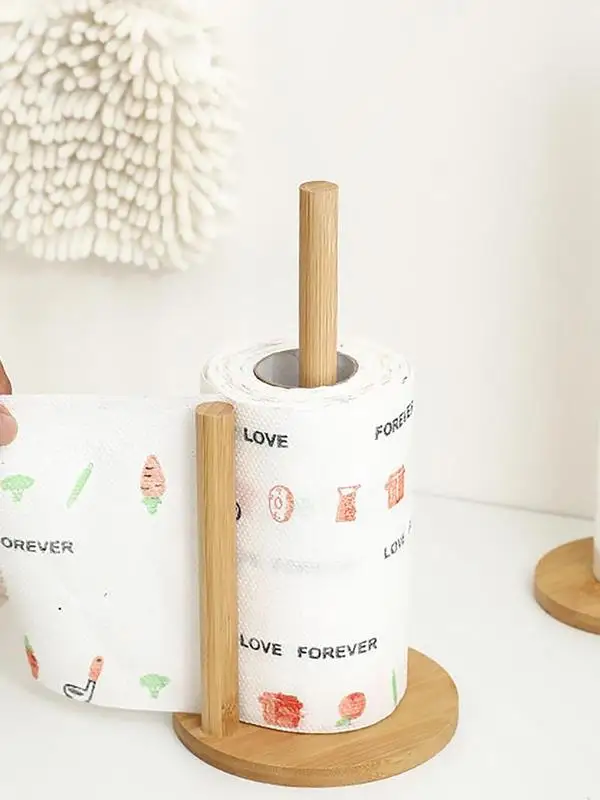 Kitchen Roll Paper Towel Holder Tissue Vertical Stand Freestanding Paper Towel Roll Stand Roll Towel Rack Kitchen Accessories