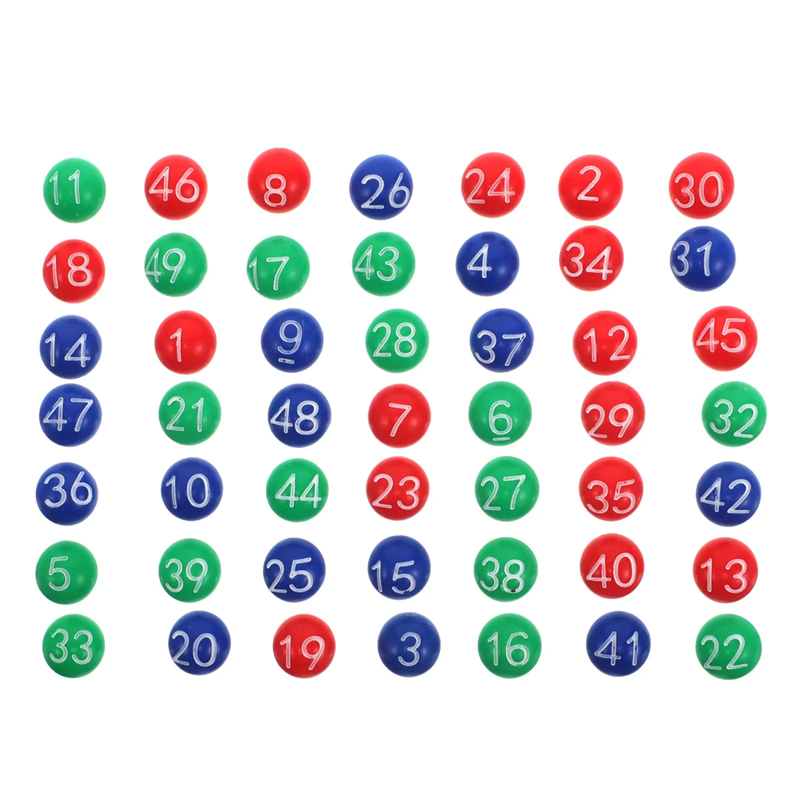 1 Bolsa de 100 Bolas de Bingo de Plástico Coloridas y Numeradas para Máquina de Lotería, Repuesto para Máquina de Sorteo, Recuerdos para Fiestas de Carnaval, Bolas de Premio a Granel