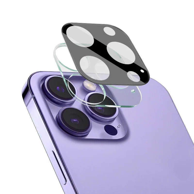 

IMAK для iPhone 15 Pro/15 Pro Max Защитная пленка для объектива камеры из закаленного стекла + акриловая крышка объектива (черная версия)