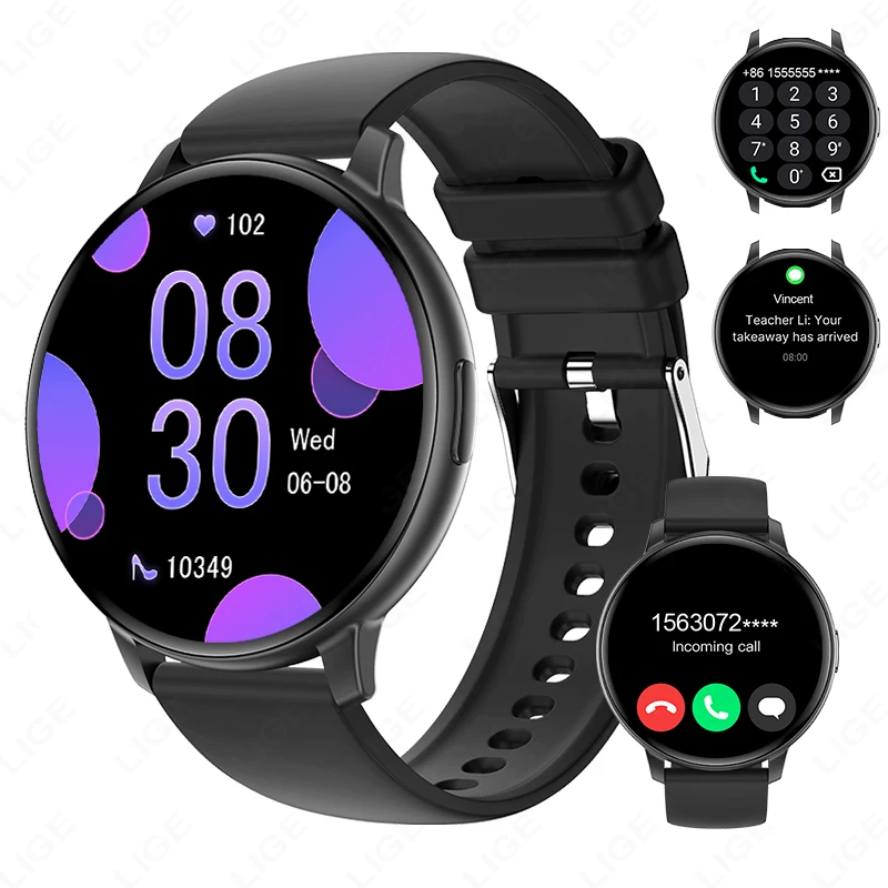 

LIGE Smart Watch Men Bluetooth Call Sport Fitness Watches Heart Rate Health Monitor Bracelet Custom Watch Dial Smartwatch Ladies