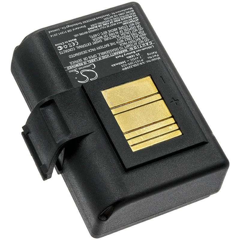 Replacement Battery for Zebra  BTRY-MPP-34MA1-01, BTRY-MPP-34MAHC1-01, P1023901-LF, P1031365-025, P1031365-059, P1031365-069