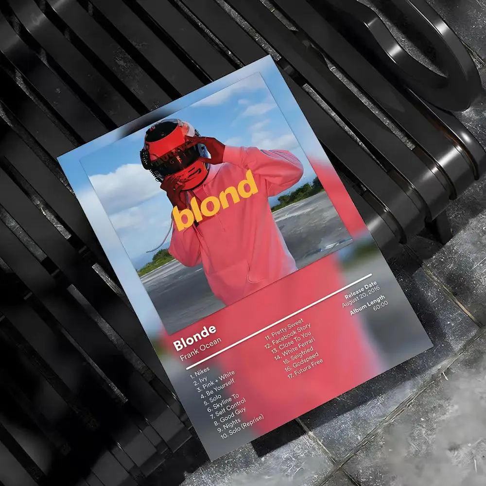F-Frank Ocean Rapper Sänger Poster Wohnzimmer Schlafzimmer Bar Flur Klebende Wandkunst Druck Wasserfest Ästhetische Dekoration – Detail 5