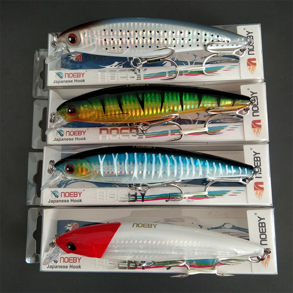 

Noeby 4pcs 14cm 39g Fishing Lure Floating Minnow Wobbler Artificial Hard Bait Bass Pike Wobblers Crankbait Carp Fishing