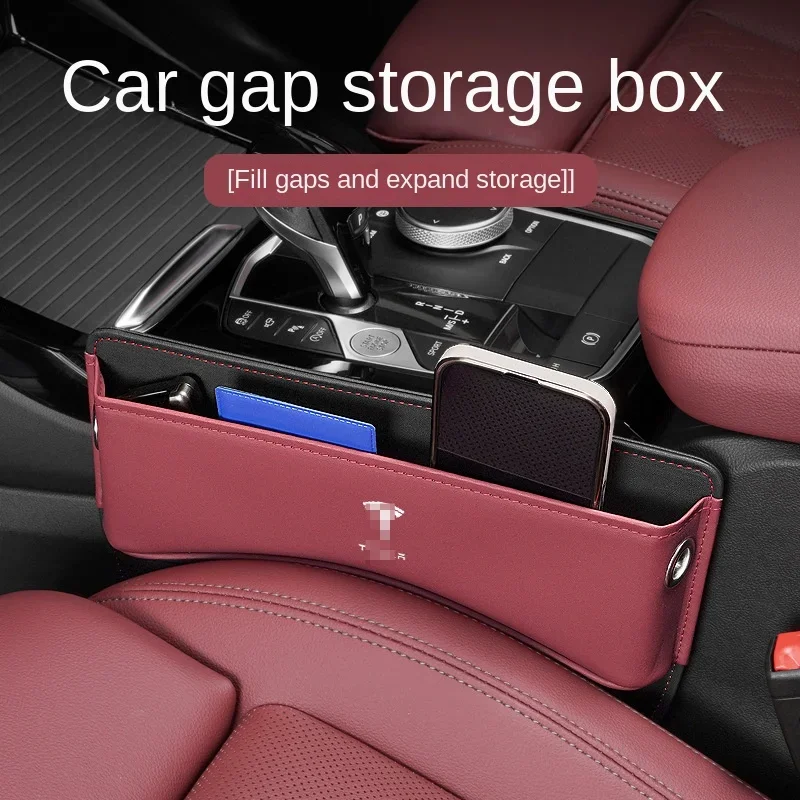 

Tesla car storage box/Model 3/Y/S seat gap storage of automotive supplies and interior decoration Seat Crevice Storage Box / Bag