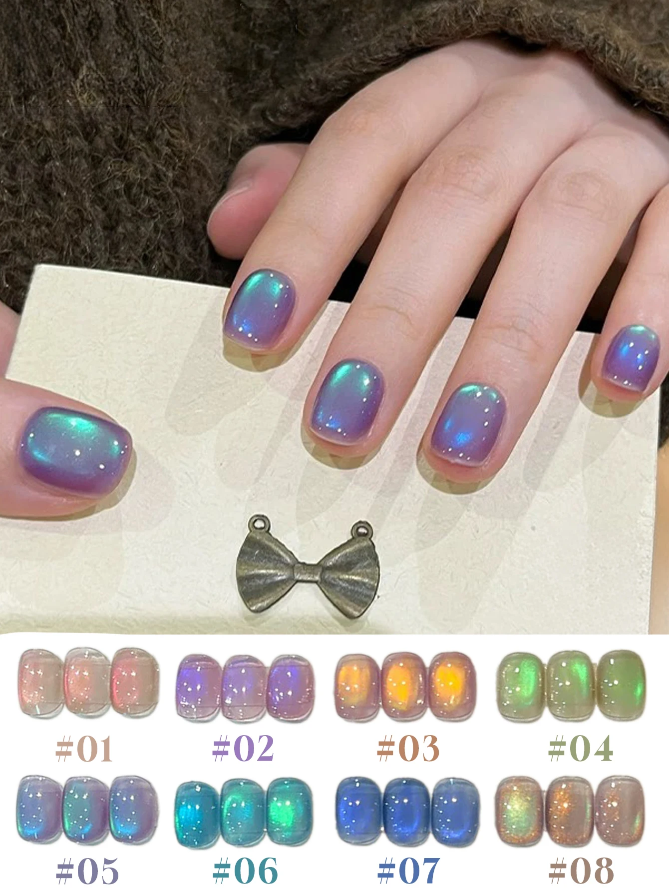 Set de 8 Esmaltes de Uñas para - Resin Art Purple reseña y precio