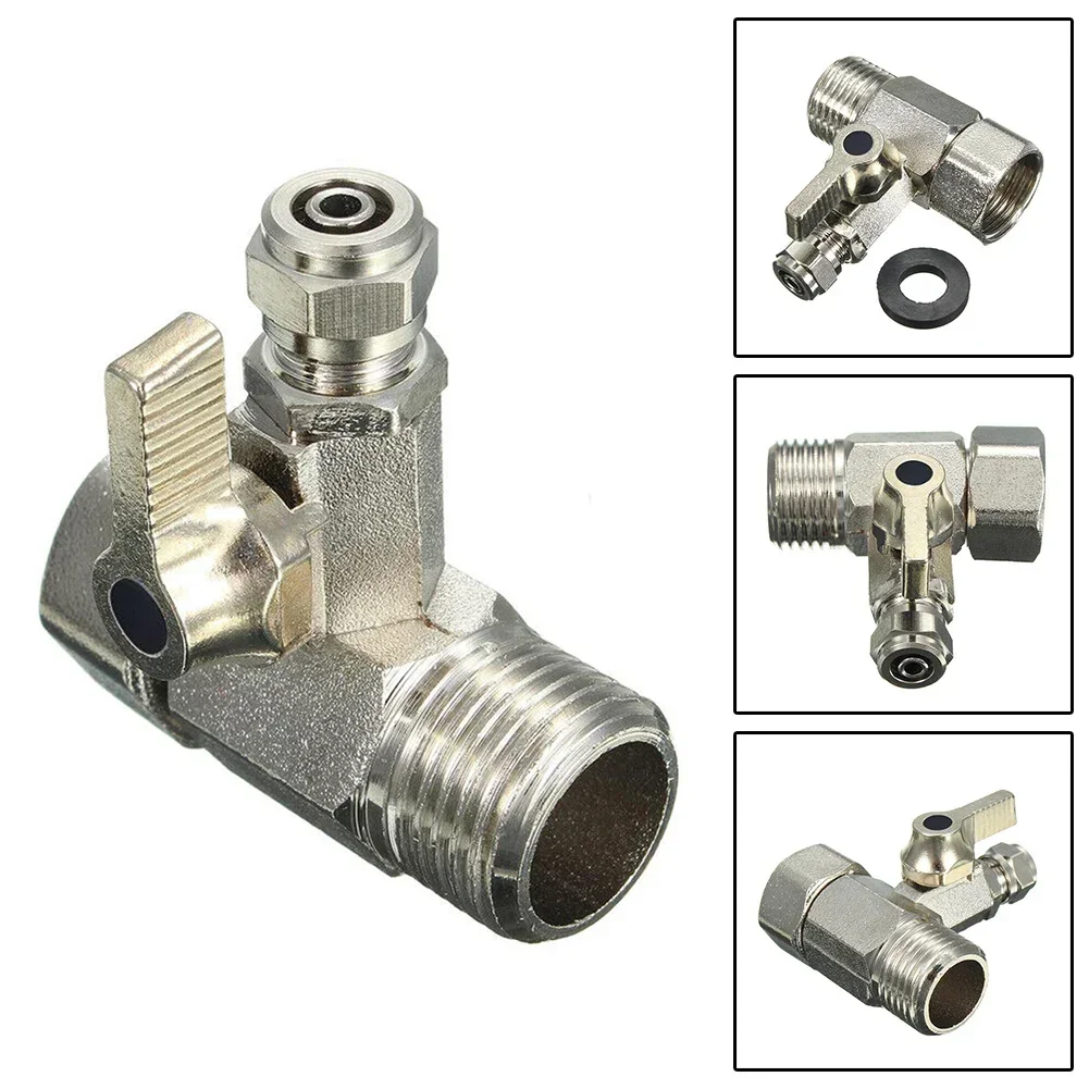 

RO Feed Water Adapter 1/2" To 1/4'' With Shut-Off Ball Valve Tap Tee B Cold Hot Water Pipes Reverse Osmosis Water Filter