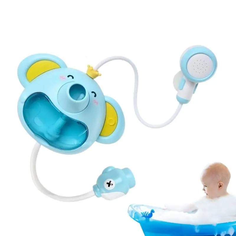 Elephant Shower Bath Toy Elephant Water Pump With Trunk Spout Rinser Bathtub Sprayer Bubble Maker For Travel Bathtub Toys